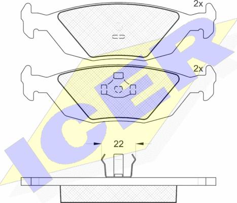 Icer 180775 - Тормозные колодки, дисковые, комплект autospares.lv