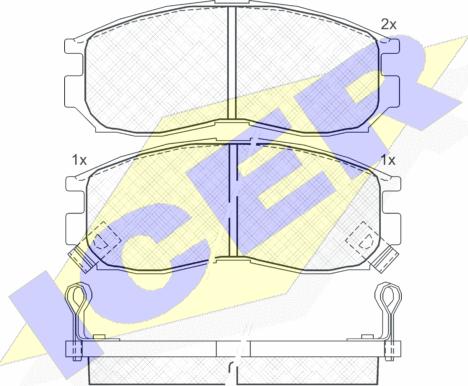 Icer 180771 - Тормозные колодки, дисковые, комплект autospares.lv