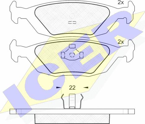 Icer 180778 - Тормозные колодки, дисковые, комплект autospares.lv