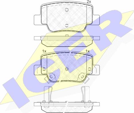 Icer 181945 - Тормозные колодки, дисковые, комплект autospares.lv