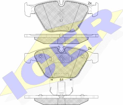 Icer 181940-203 - Тормозные колодки, дисковые, комплект autospares.lv