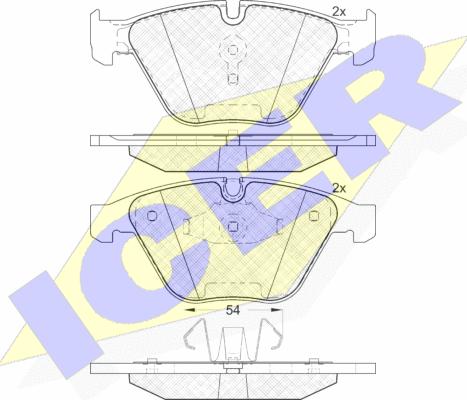 Icer 181940 - Тормозные колодки, дисковые, комплект autospares.lv