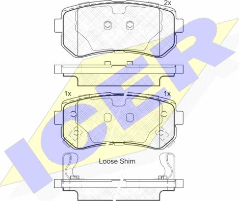 Icer 181948 - Тормозные колодки, дисковые, комплект autospares.lv