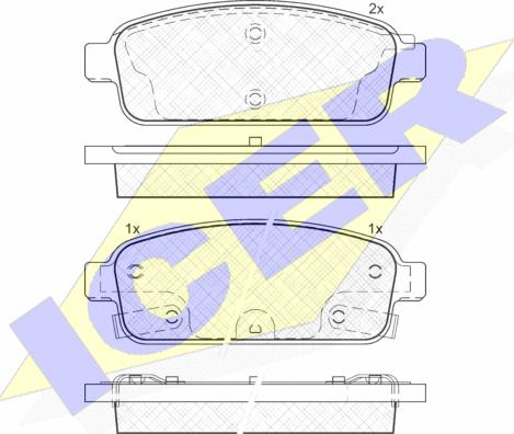 Icer 181943 - Тормозные колодки, дисковые, комплект autospares.lv