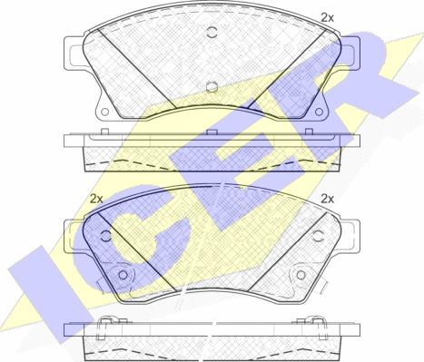 Icer 181942 - Тормозные колодки, дисковые, комплект autospares.lv