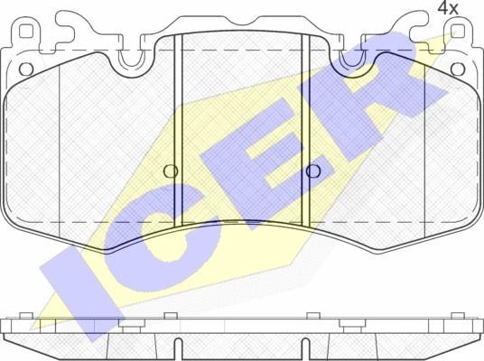 Icer 181956 - Тормозные колодки, дисковые, комплект autospares.lv