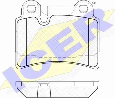 Icer 181951 - Тормозные колодки, дисковые, комплект autospares.lv