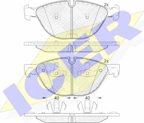 Icer 181905 - Тормозные колодки, дисковые, комплект autospares.lv