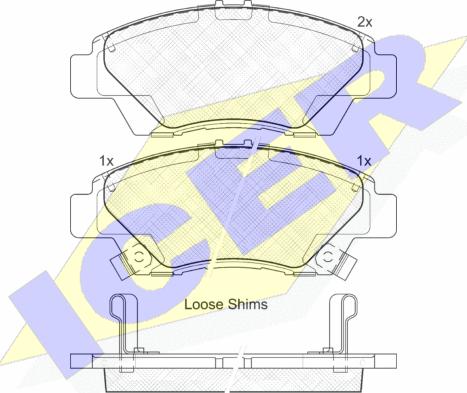 Icer 181906 - Тормозные колодки, дисковые, комплект autospares.lv