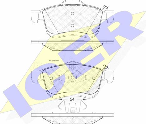 Icer 181903 - Тормозные колодки, дисковые, комплект autospares.lv