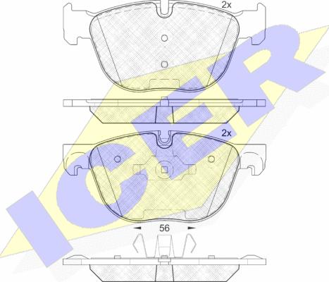 Icer 181919 - Тормозные колодки, дисковые, комплект autospares.lv