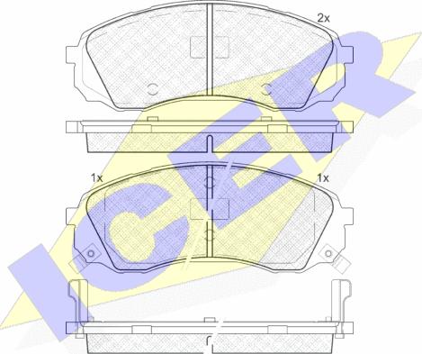 Icer 181911 - Тормозные колодки, дисковые, комплект autospares.lv