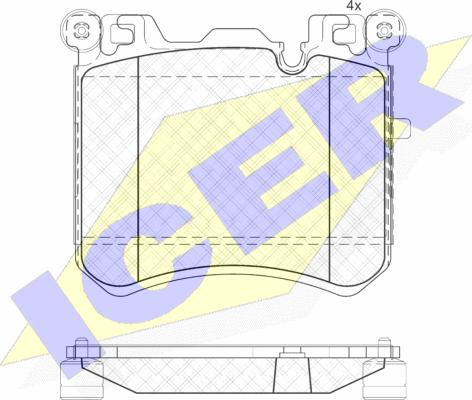 Icer 181984 - Тормозные колодки, дисковые, комплект autospares.lv