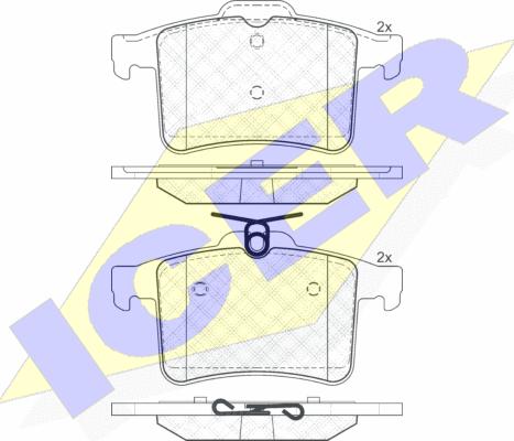 Icer 181981 - Тормозные колодки, дисковые, комплект autospares.lv