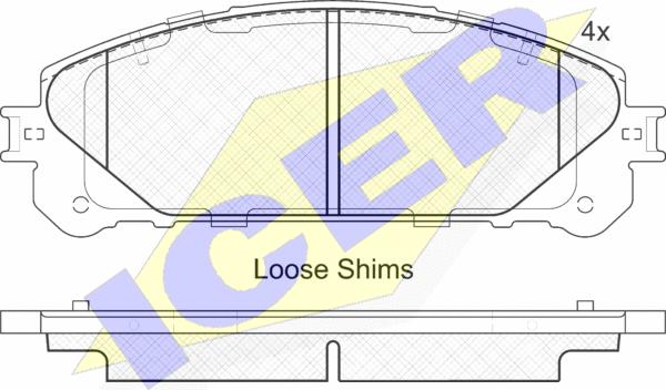 Icer 181982 - Тормозные колодки, дисковые, комплект autospares.lv