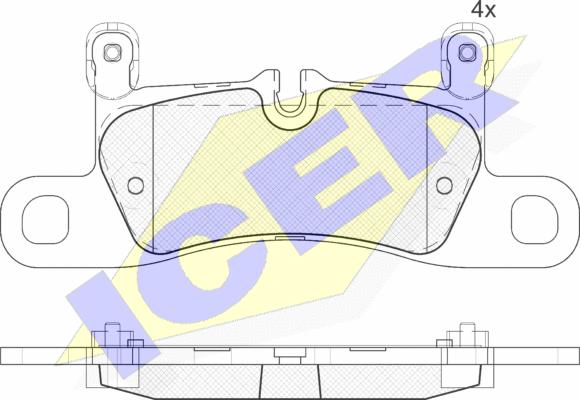 Icer 181987-203 - Тормозные колодки, дисковые, комплект autospares.lv