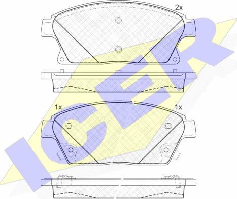 Icer 181939-202 - Тормозные колодки, дисковые, комплект autospares.lv