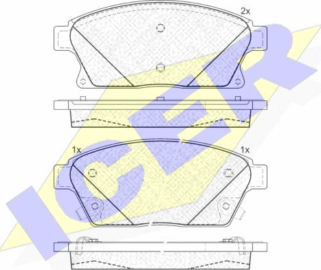 Icer 181939 - Тормозные колодки, дисковые, комплект autospares.lv