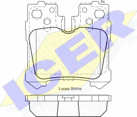 Icer 181936 - Тормозные колодки, дисковые, комплект autospares.lv