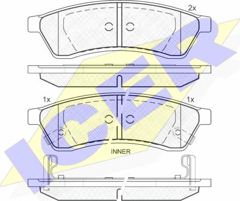 Icer 181930 - Тормозные колодки, дисковые, комплект autospares.lv