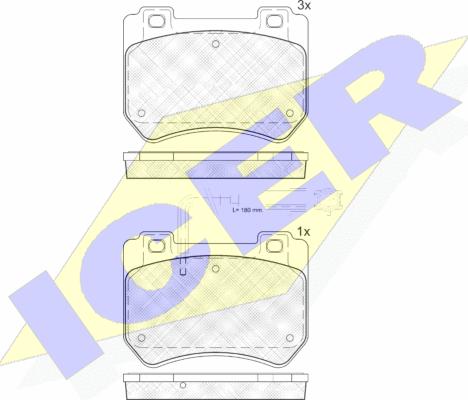 Icer 181932 - Тормозные колодки, дисковые, комплект autospares.lv