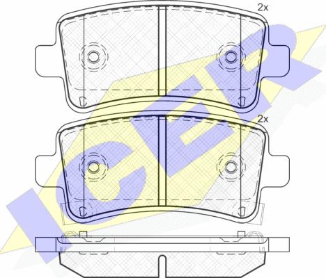 Icer 181929 - Тормозные колодки, дисковые, комплект autospares.lv