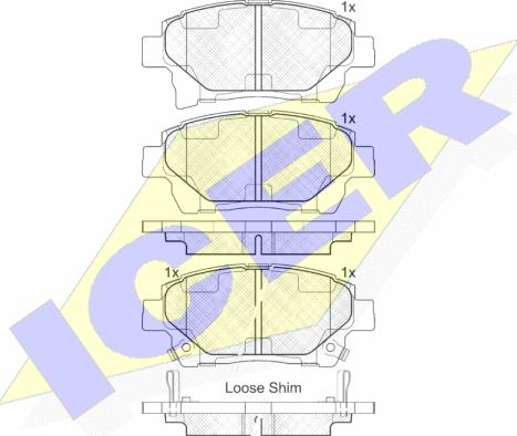 Icer 181926 - Тормозные колодки, дисковые, комплект autospares.lv