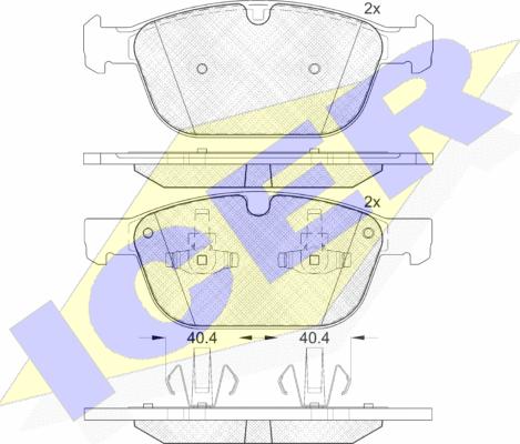 Icer 181920 - Тормозные колодки, дисковые, комплект autospares.lv