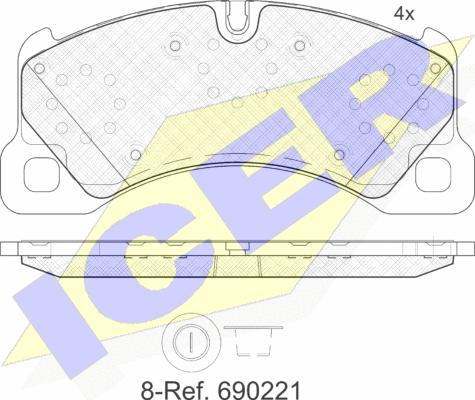 Icer 181921 - Тормозные колодки, дисковые, комплект autospares.lv