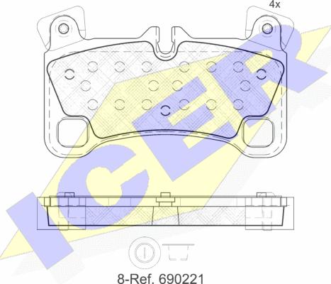 Icer 181922 - Тормозные колодки, дисковые, комплект autospares.lv