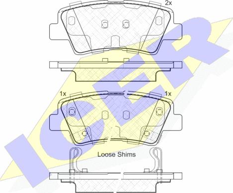 Icer 181976 - Тормозные колодки, дисковые, комплект autospares.lv