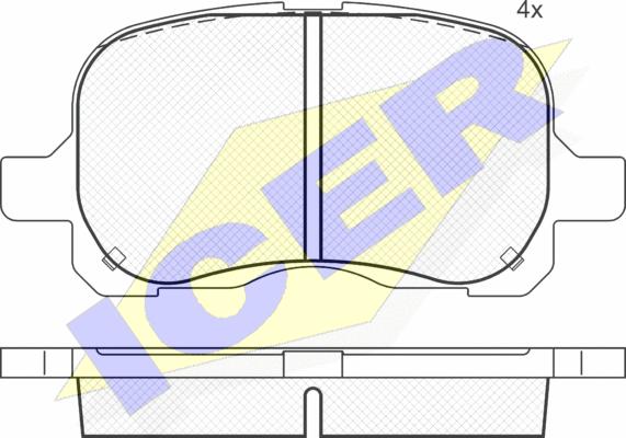 Icer 181408 - Тормозные колодки, дисковые, комплект autospares.lv