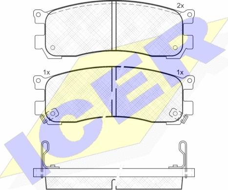 Icer 181418 - Тормозные колодки, дисковые, комплект autospares.lv