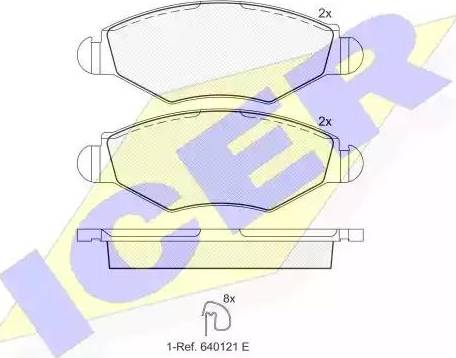 Icer 181439 - Тормозные колодки, дисковые, комплект autospares.lv