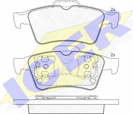 Icer 181433 - Тормозные колодки, дисковые, комплект autospares.lv