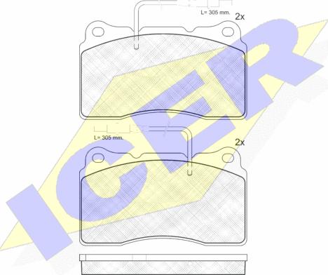 Icer 181424 - Тормозные колодки, дисковые, комплект autospares.lv