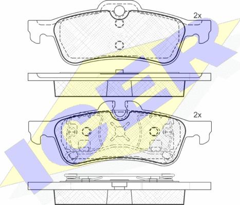 Icer 181599 - Тормозные колодки, дисковые, комплект autospares.lv