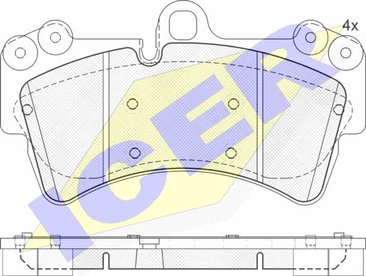 Icer 181595 - Тормозные колодки, дисковые, комплект autospares.lv