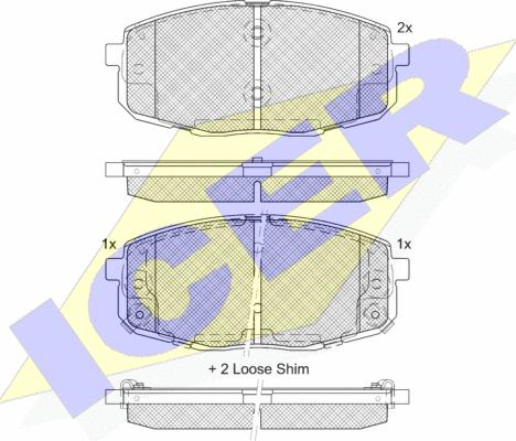 Icer 181540-207 - Тормозные колодки, дисковые, комплект autospares.lv