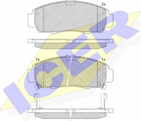 Icer 181543-203 - Тормозные колодки, дисковые, комплект autospares.lv