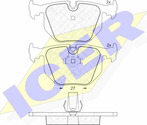 Icer 181552 - Тормозные колодки, дисковые, комплект autospares.lv