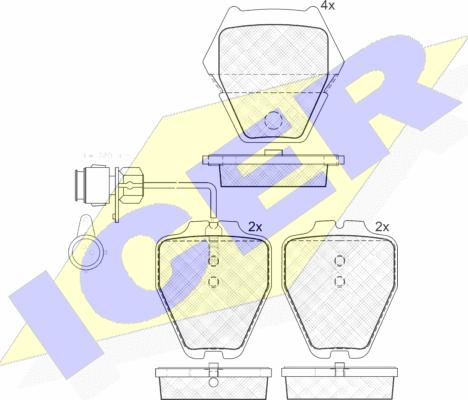 Icer 181565 - Тормозные колодки, дисковые, комплект autospares.lv