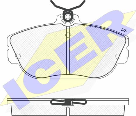 Icer 181506 - Тормозные колодки, дисковые, комплект autospares.lv