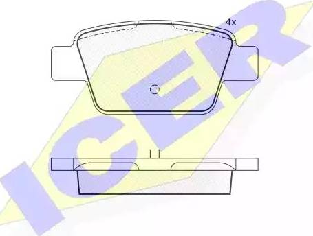 Icer 181503 - Тормозные колодки, дисковые, комплект autospares.lv