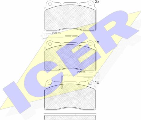 Icer 181515 - Тормозные колодки, дисковые, комплект autospares.lv