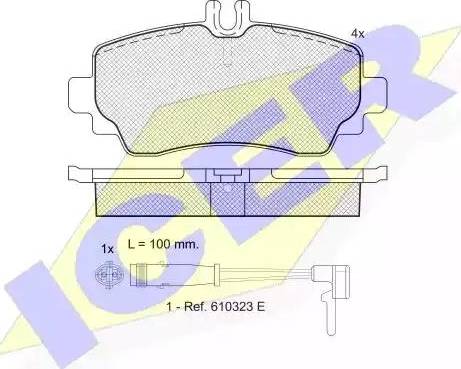 Icer 181516 - Тормозные колодки, дисковые, комплект autospares.lv