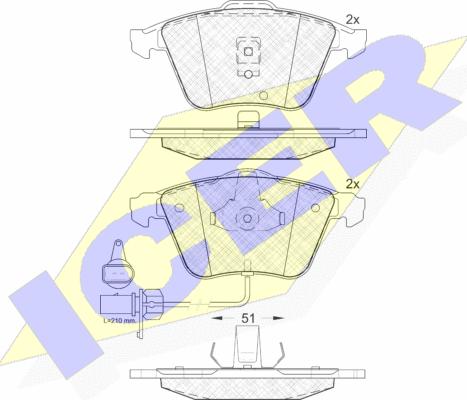 Icer 181531 - Тормозные колодки, дисковые, комплект autospares.lv