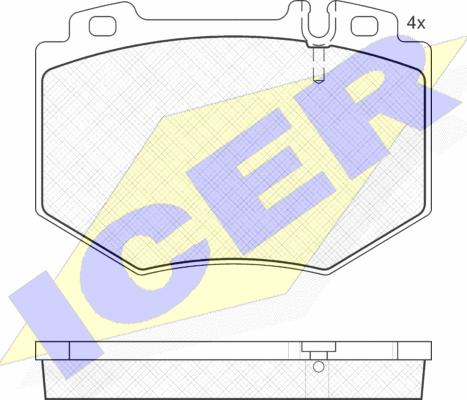 Icer 181538 - Тормозные колодки, дисковые, комплект autospares.lv