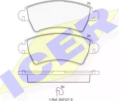 Icer 181525 - Тормозные колодки, дисковые, комплект autospares.lv