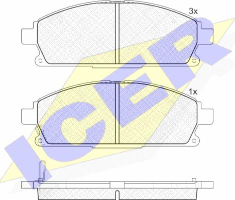 Icer 181521-200 - Тормозные колодки, дисковые, комплект autospares.lv